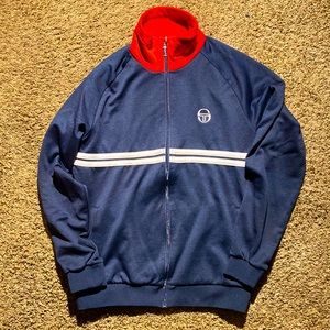 Sergio Tacchini mens tennis top. Full zip front . XL. Very good shape.